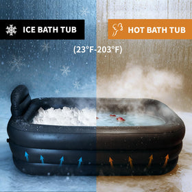 Inflatoast bathtub ready for inflation, quick setup in minutes.