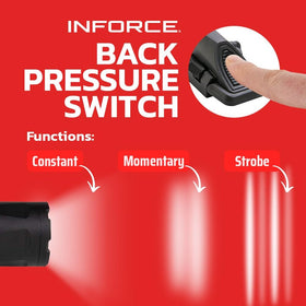 Inforce Gen 3 WMLx 1100 lumen output maintains runtime of about two hours.