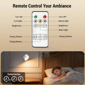 InfraRay auto-off timer helps energy savings and nighttime use.