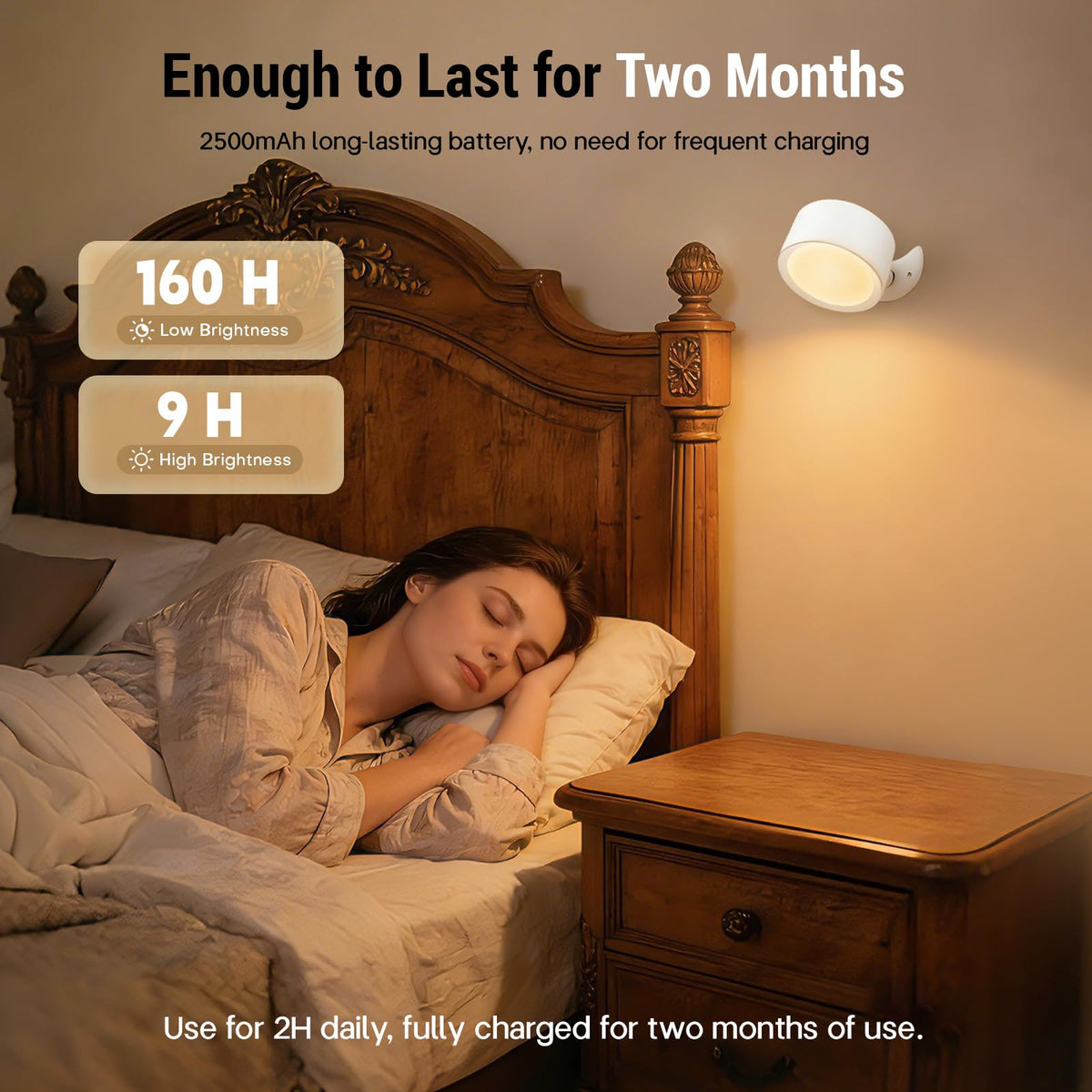 InfraRay wall sconce featuring 360° rotation for precise task lighting.