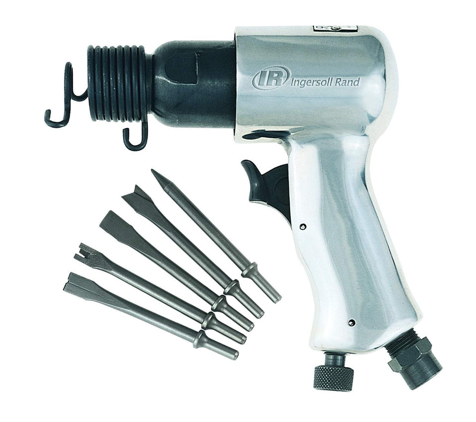 Ingersoll Rand 115K pneumatic hammer with 5-chisel set for light exhaust work and general cutting