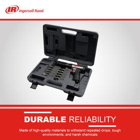 Ingersoll Rand 135MAXK 5-piece chisel set covers metal shaping, rust removal, and more.