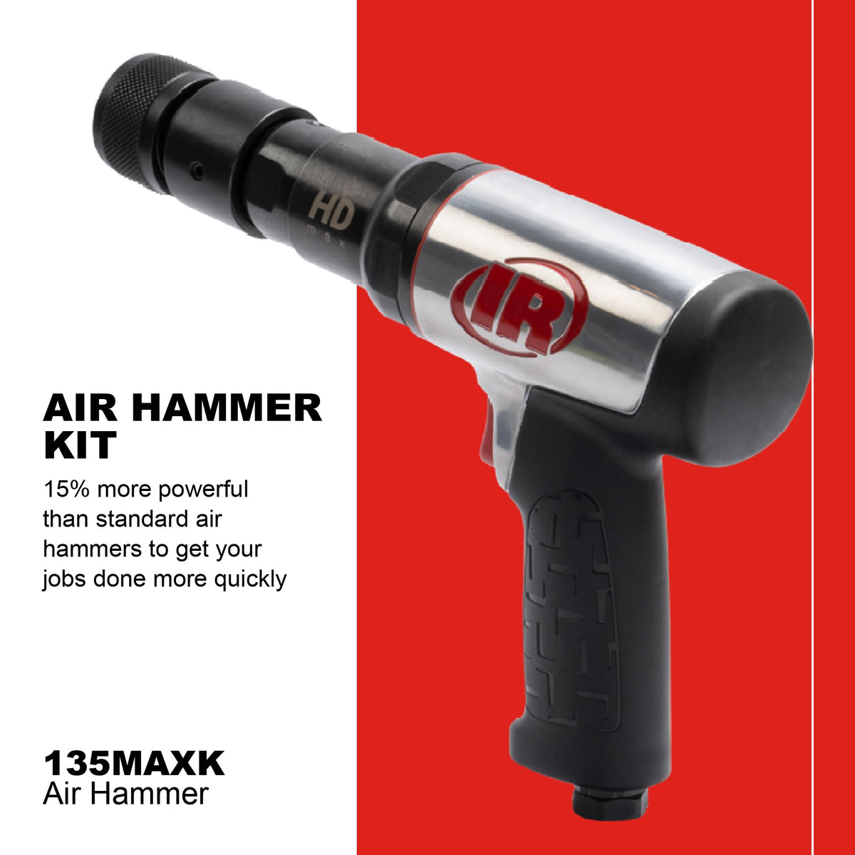 Ingersoll Rand 135MAXK vibration-reduction design reduces fatigue during heavy tasks.