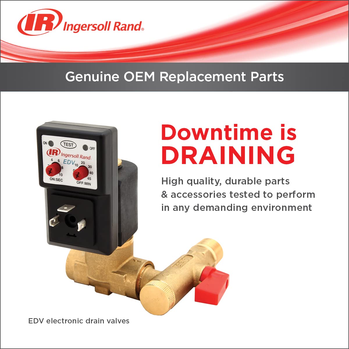 Ingersoll Rand 23474653 unloader valve detail for efficient pressure release during stops.
