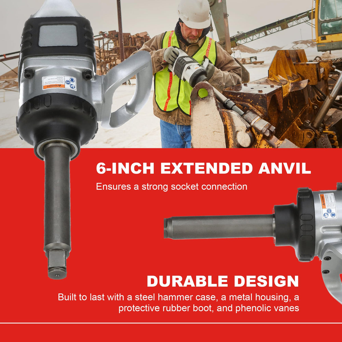 Ingersoll Rand 285B-6 feather-touch trigger for smooth operation.