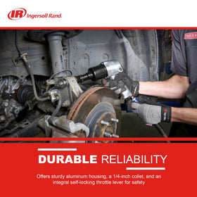 Ingersoll Rand 301B front exhaust keeps work surfaces clean.
