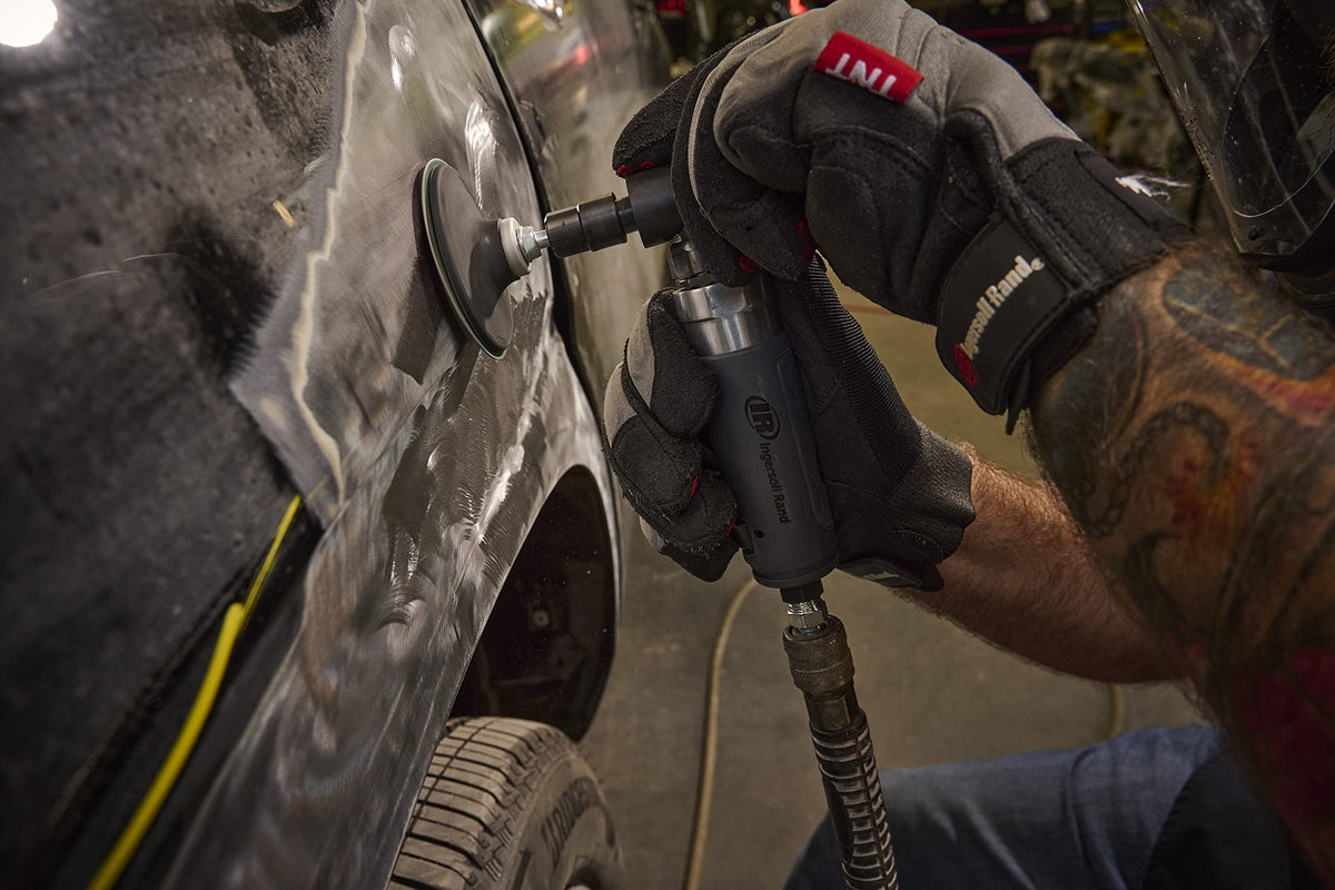 Ingersoll Rand 302B ergonomic composite housing reduces fatigue during long sessions.