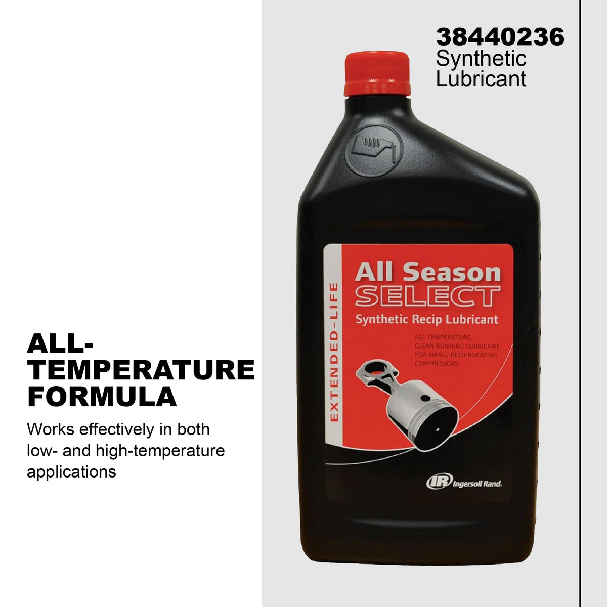 Ingersoll Rand lubricant pour demonstrates easy application for routine maintenance.