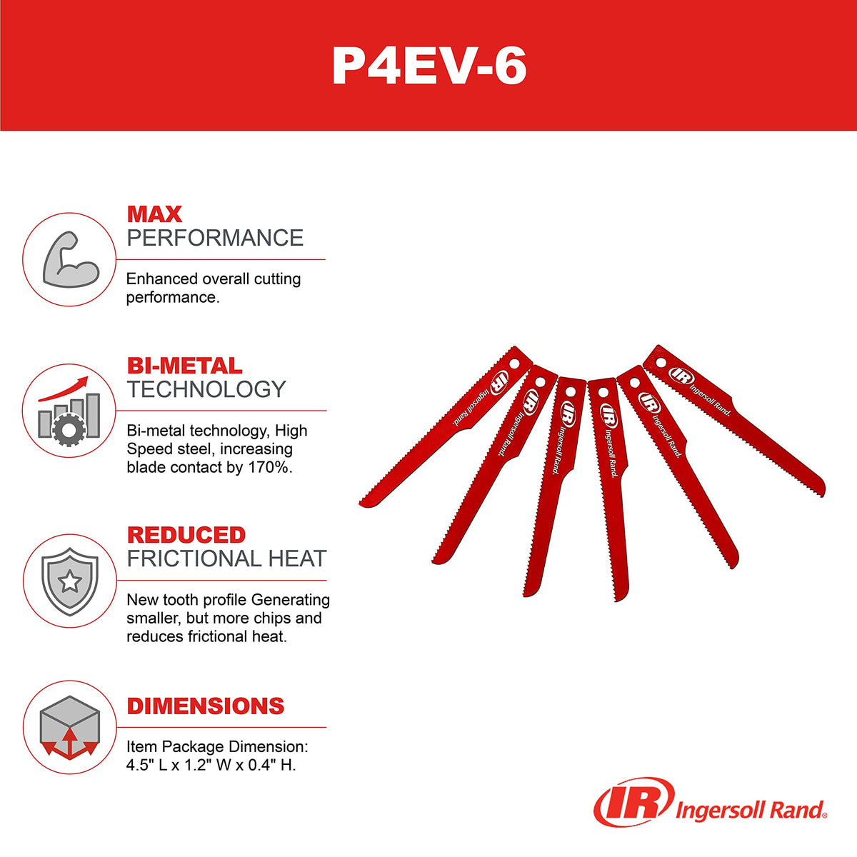 Ingersoll Rand P4EV-6 blades in use cutting metal for projects.