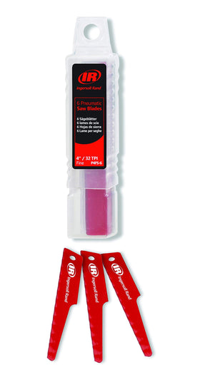 Ingersoll Rand P4FS-6 blades with 32 TPI showing refined tooth profile for cleaner chips