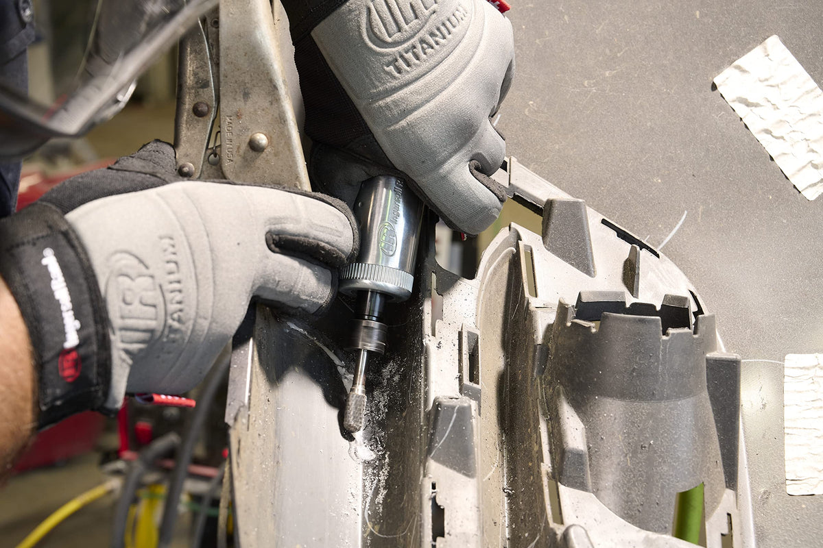Ingersoll Rand 409 air die grinder inline setup supports stable tool alignment.