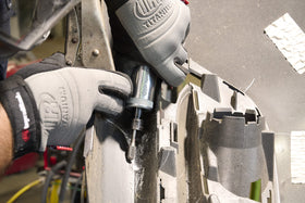 Ingersoll Rand 409 air die grinder inline setup supports stable tool alignment.