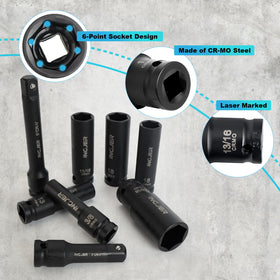 INGJER 360-degree universal joint allows access in tight spaces.