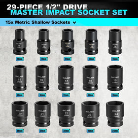 INGJER chrome molybdenum sockets with black coating resist corrosion over time
