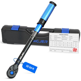 INGJER Upgrade 3/8 drive torque wrench angled view shows compact profile for tight spaces.