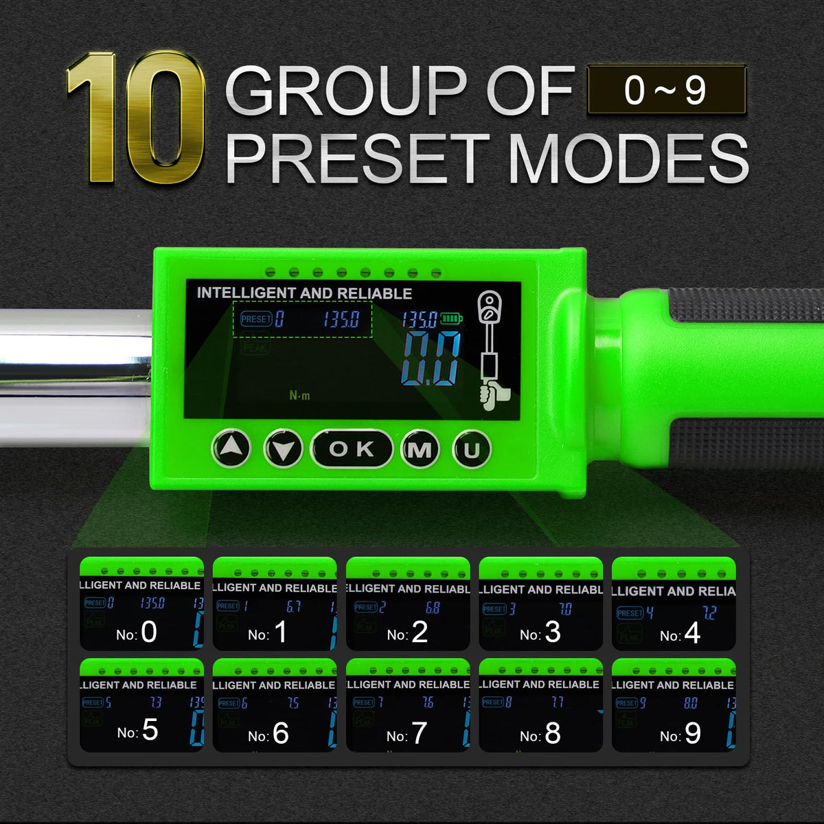 INGJER Upgrade peak hold mode captures max torque during assembly.