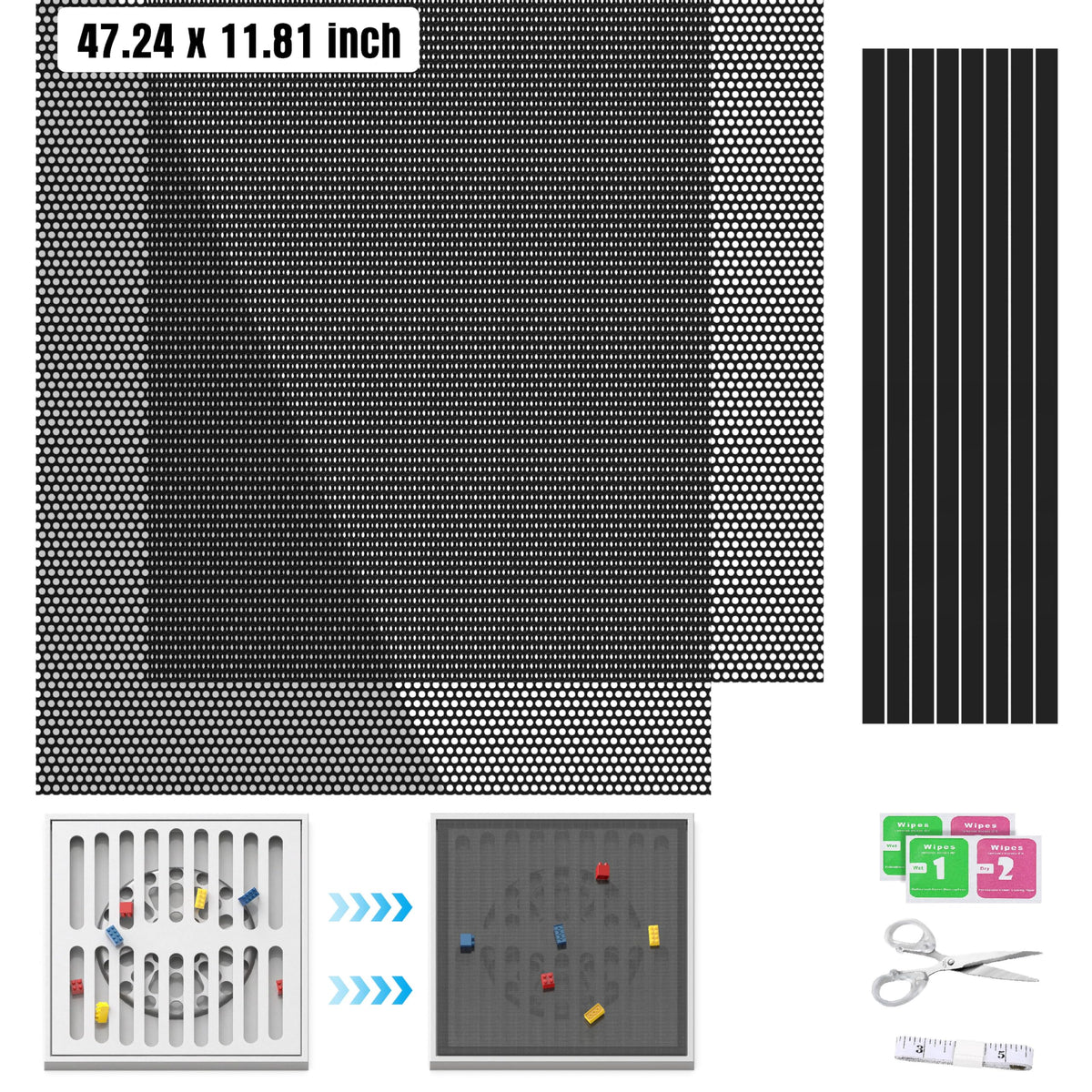 INITMMO vent cover kit shown for easy DIY sizing and installation.