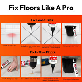 Injectafix Floor-Fix Pro laminate-bond provides durable adhesion across planks.