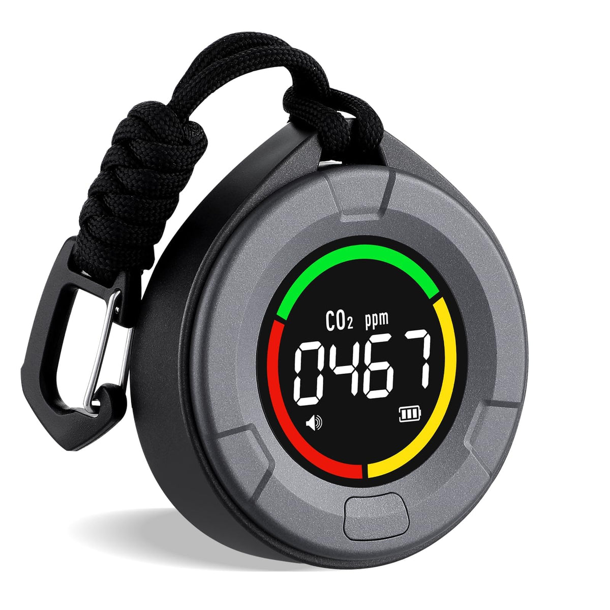 INKBIRDPLUS PTH-10C front view shows portable CO2 detector for home and office.