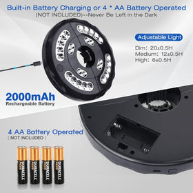 INKEER umbrella light battery-powered option suitable for emergencies and camping.