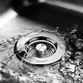 Inkhut 2-pack set provides durable kitchen drain protection.