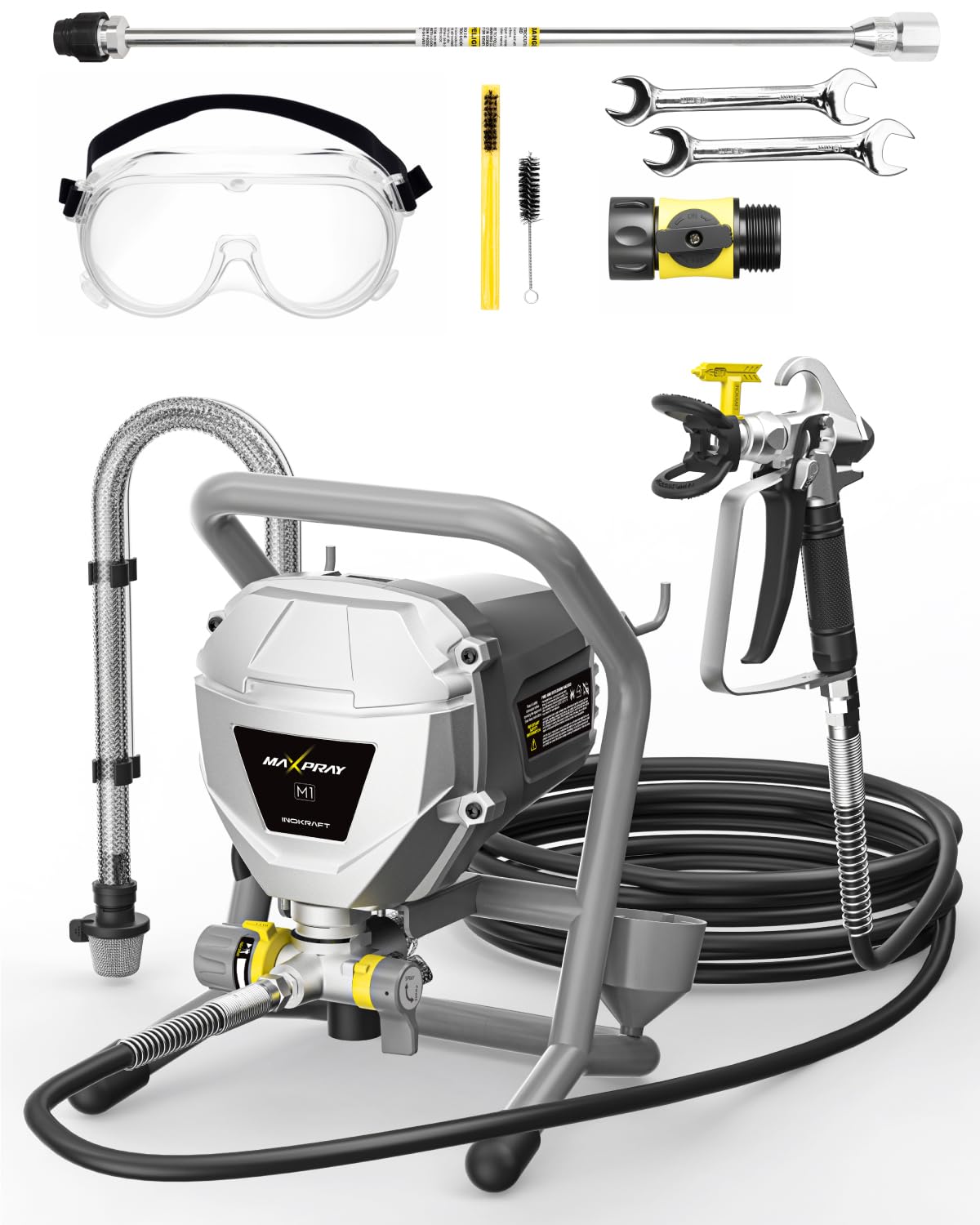 InoKraft MaXpray M1 airless sprayer for fast, even DIY coverage