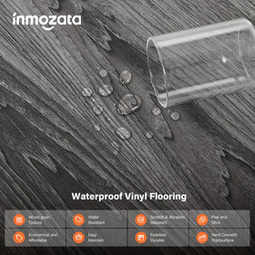 INMOZATA wood grain deep gray finish enhances modern interiors.