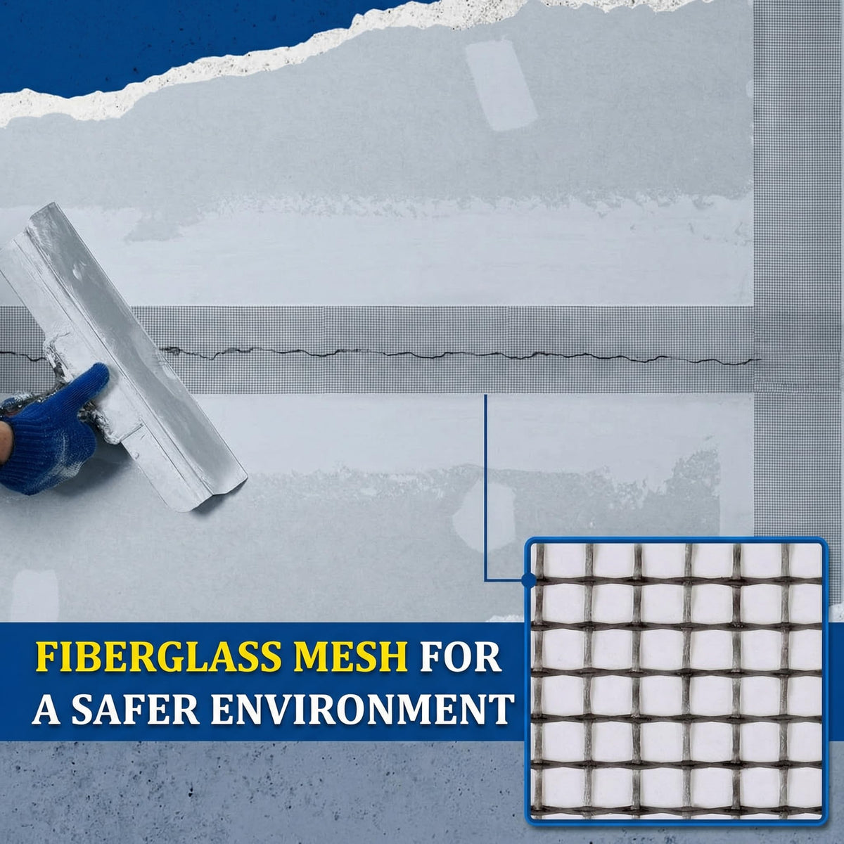 Innconee fiberglass mesh drywall tape demonstrates tear resistance in tough environments.