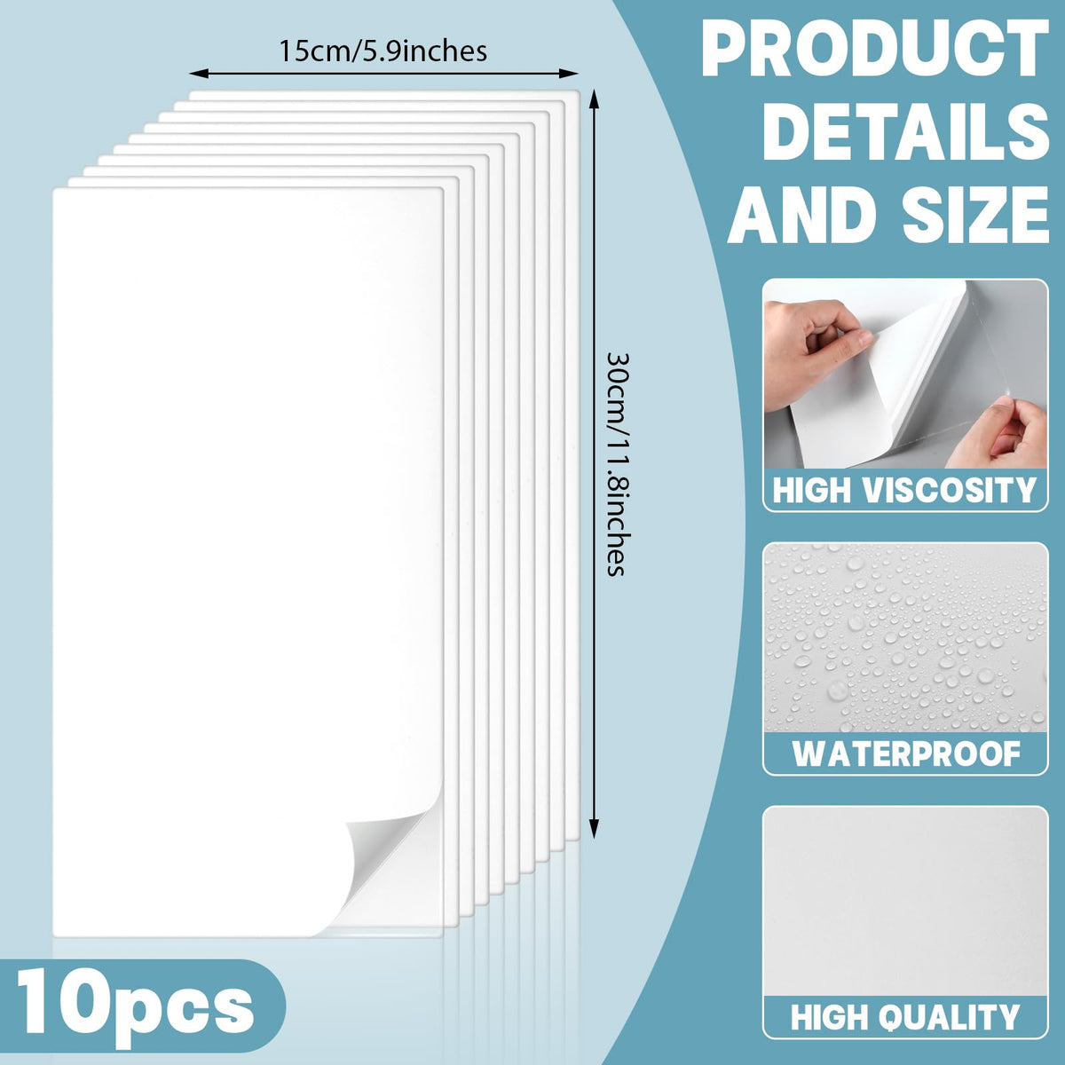 Innconee PVC bathroom patch close-up highlighting durable surface.