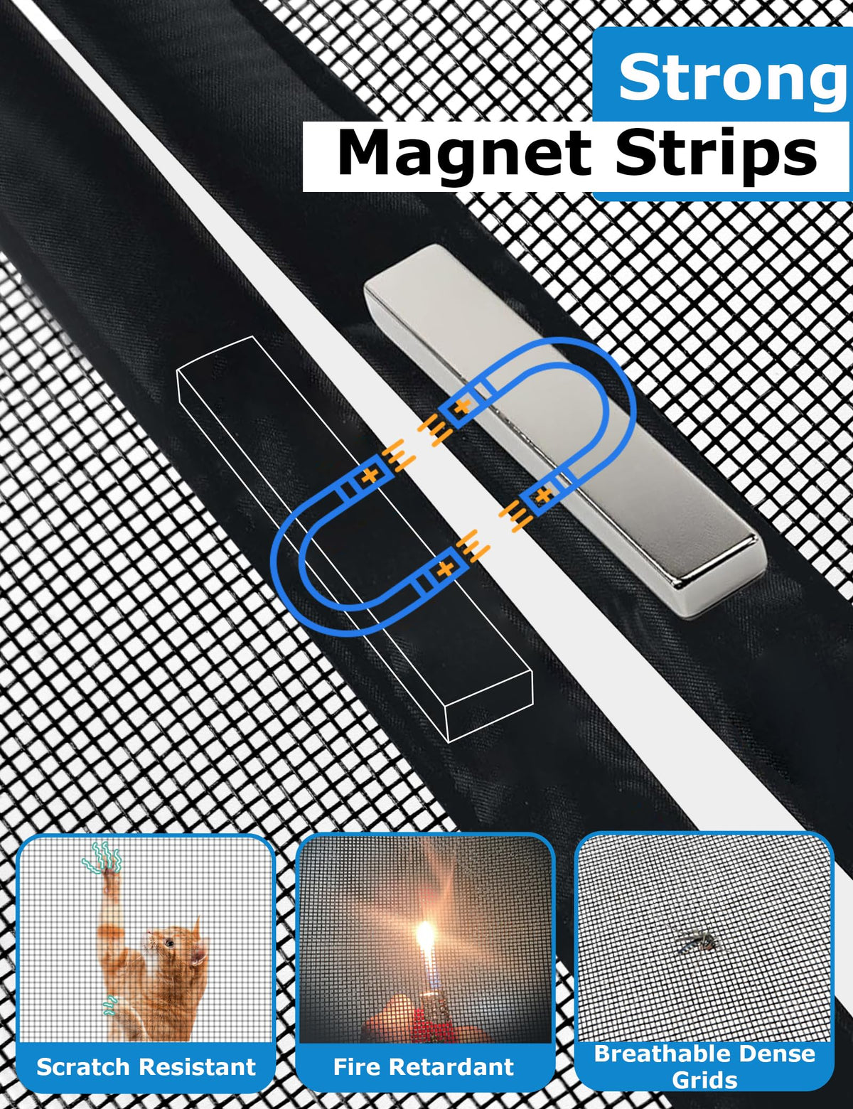 innhom durable fiberglass mesh is tear-resistant and washable