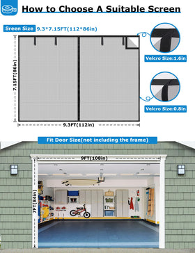 innhom magnetic garage door screen 36 magnets close-up highlights secure automatic closure