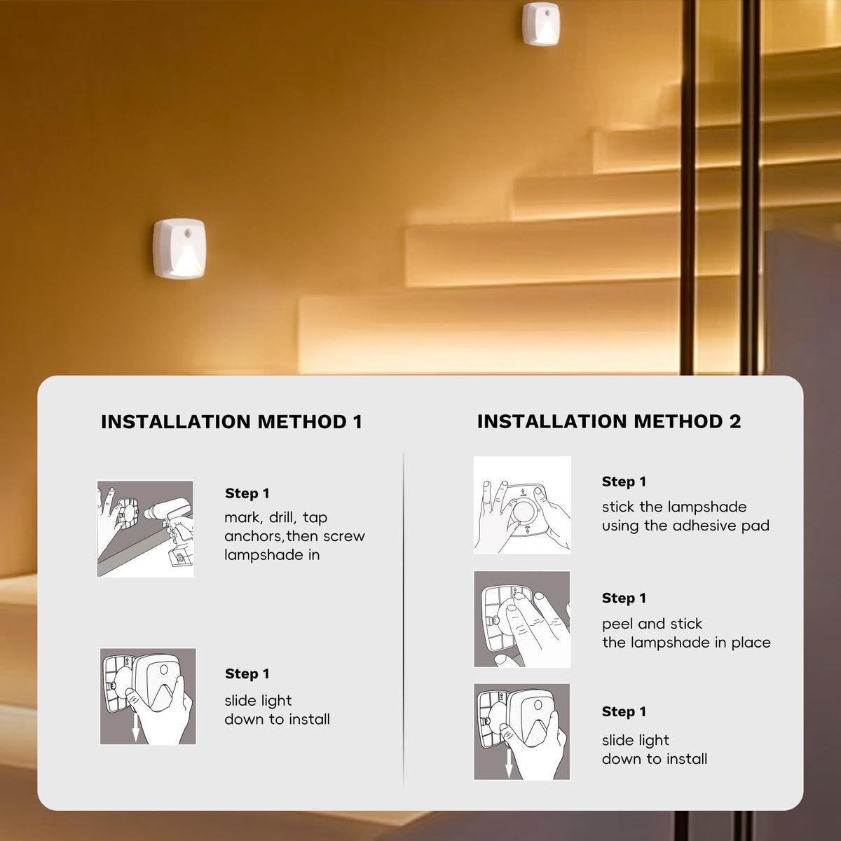 Innofox bathroom kitchen step light enhances night visibility