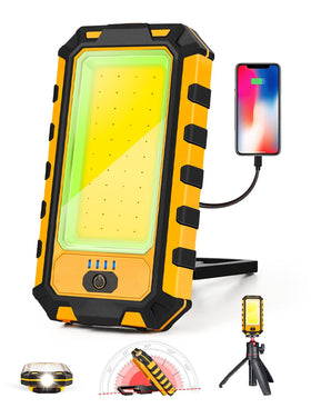 Innofox LED work light front view showing 1500 lumens for precise tasks.