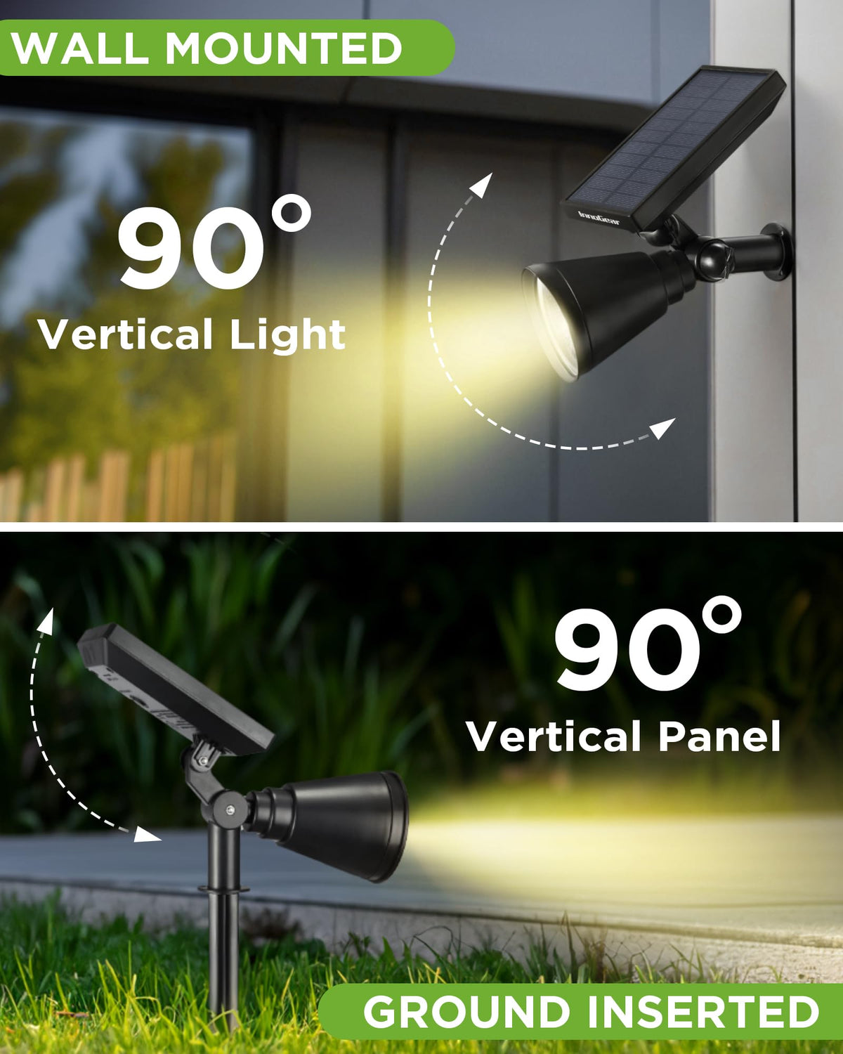InnoGear solar light ideal for flagpole and garden accents