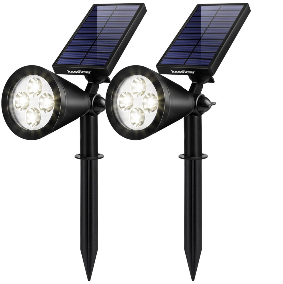 InnoGear solar lights with adjustable panel illuminate pathways precisely.