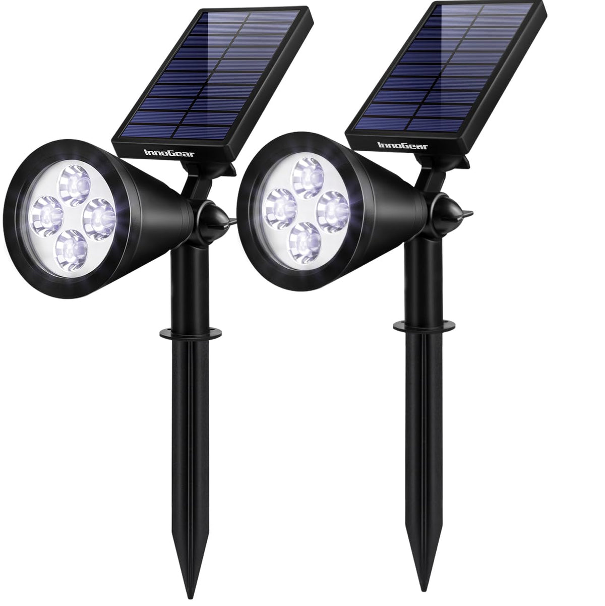 InnoGear outdoor pack 2 cool white lights illuminate pathways at night