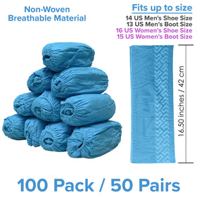 Innovative Haus heavy-duty polypropylene boot covers provide durable protection on busy job sites.
