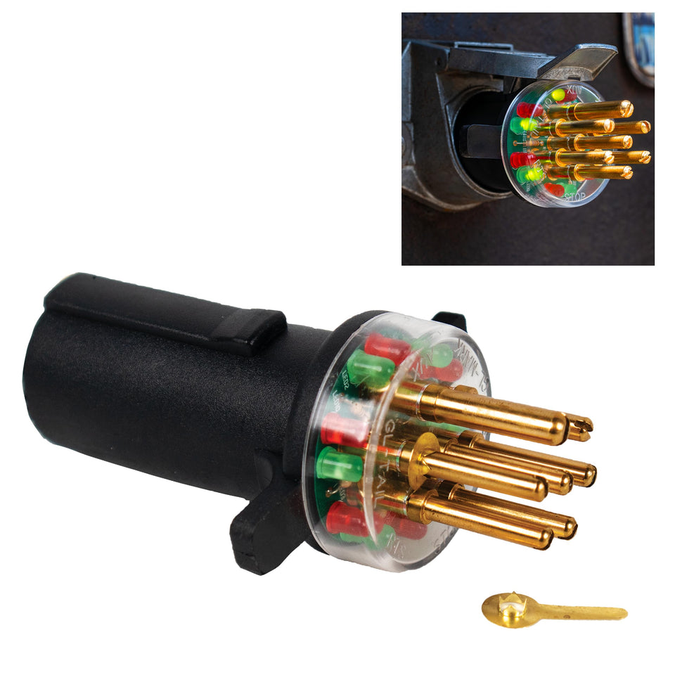 Innovative Products of America 7865L top view reveals a compact trailer circuit tester for quick lighting checks