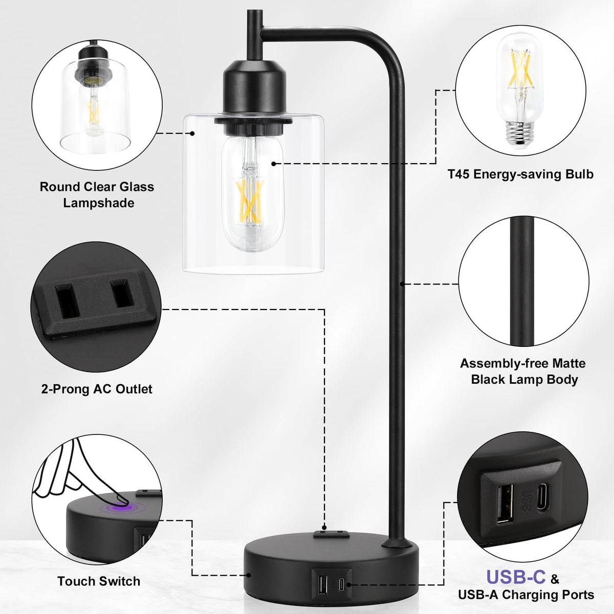 Innqoo included LED bulbs provide bright, steady light