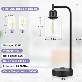 Innqoo lamp USB-A port plus outlet for multi-device power