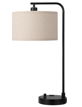 Innqoo tall table lamp supports smart or dimmable bulbs for flexibility.