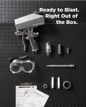 Inokraft abrasive guide aids safe, beginner-friendly blasting.