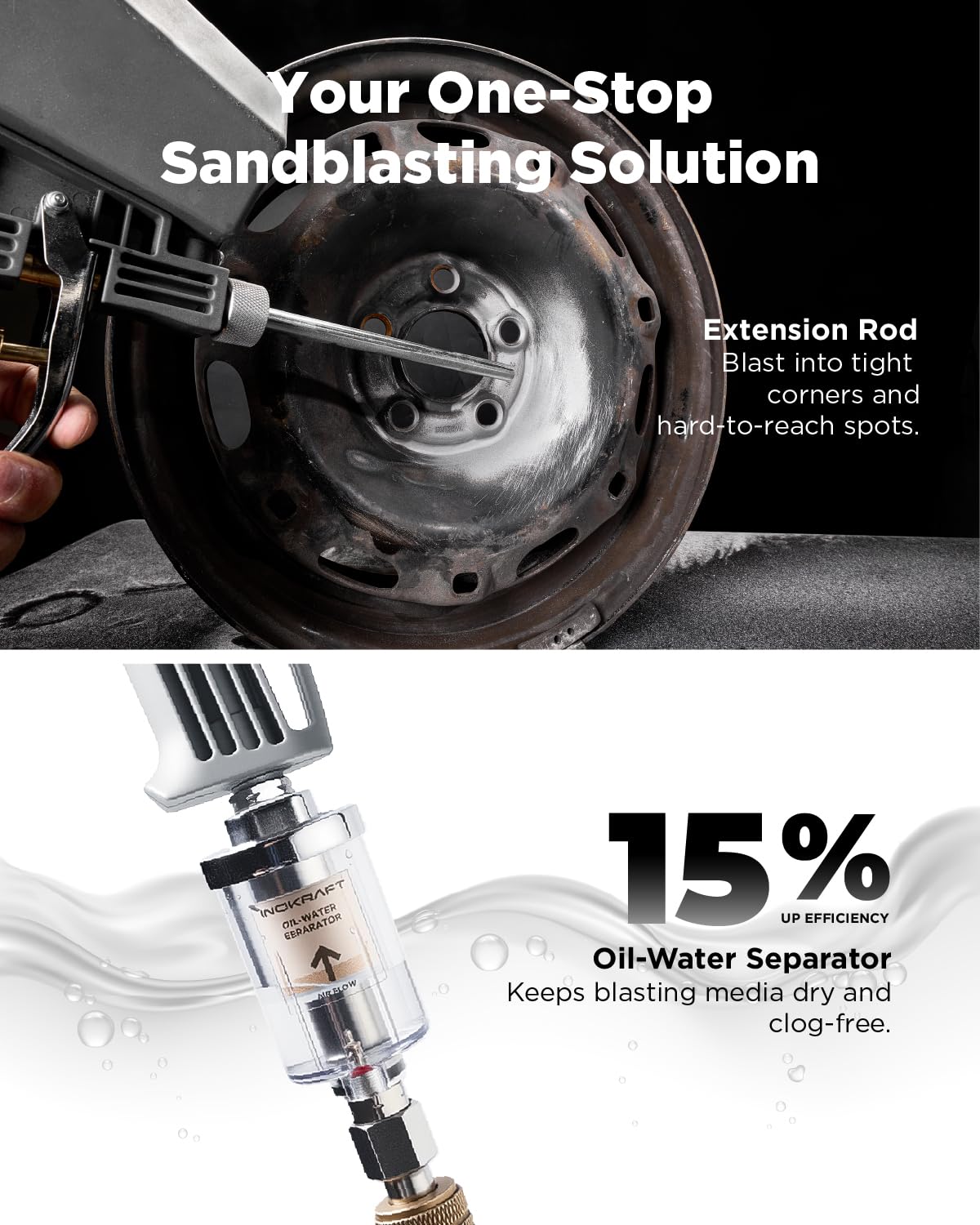 Inokraft ceramic nozzles provide durable, consistent performance on metal.
