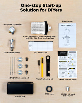 InoKraft D1 LVLP kit with accessories for complete DIY painting