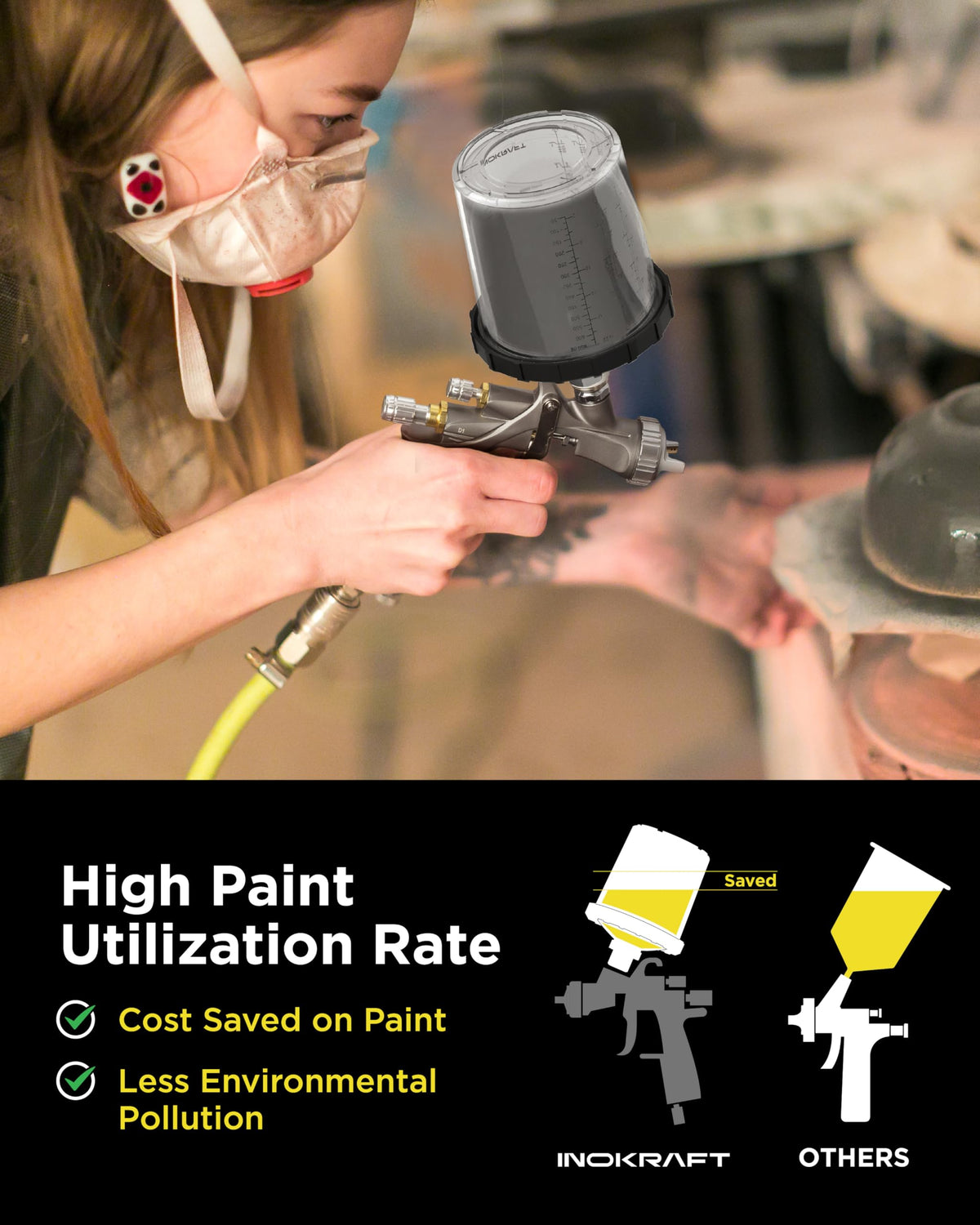 InoKraft D1 LVLP nozzle 1.7 mm for faster work and thicker coatings