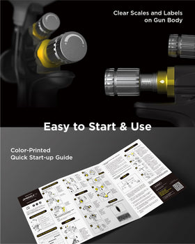 InoKraft D1 LVLP 1.3mm nozzle delivers fine atomization for smooth finishes.