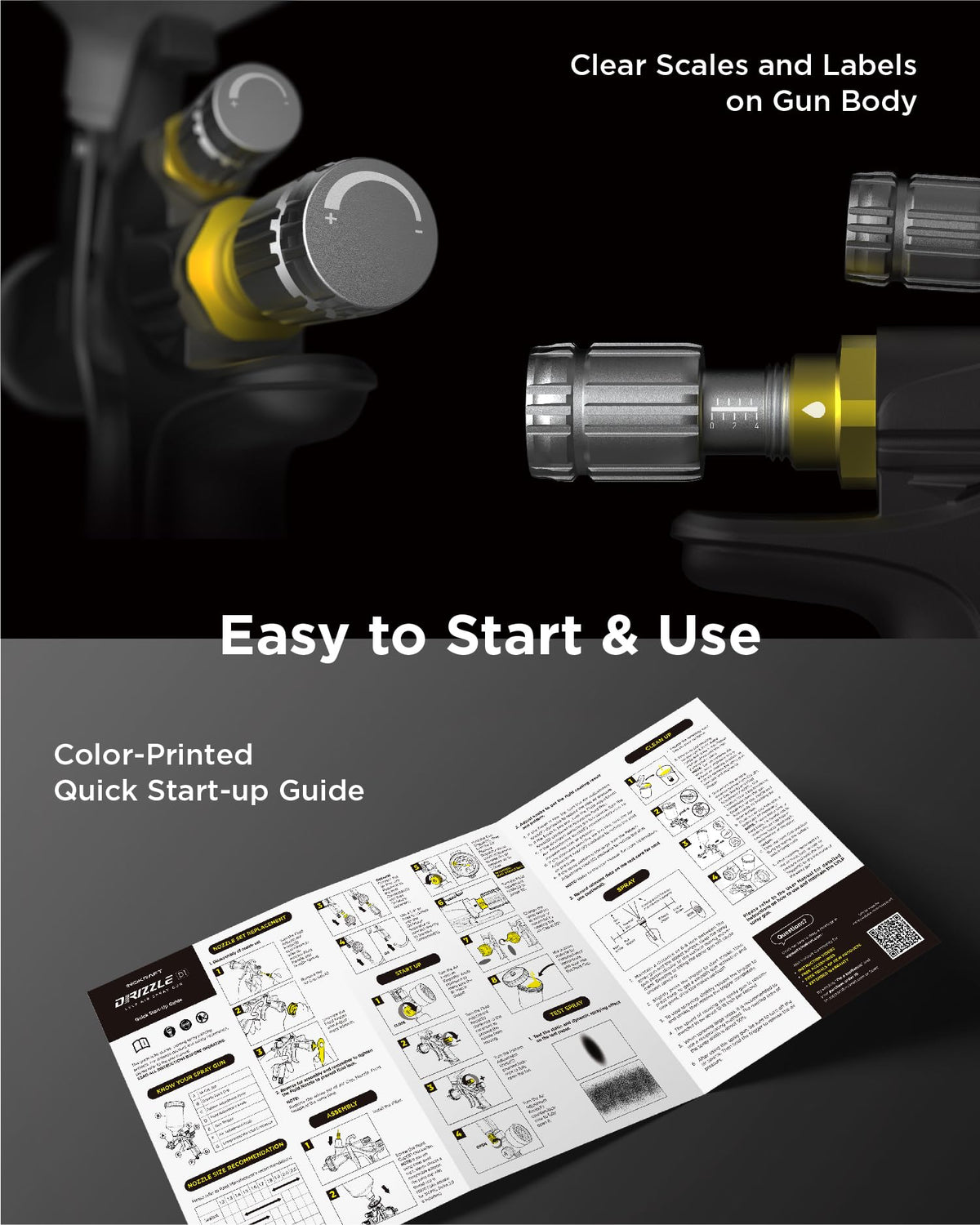 InoKraft D1 LVLP kit with regulator and separator for clean operation.