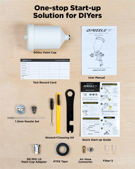 InoKraft D1 LVLP cleaning-accessory kit supports simple maintenance.