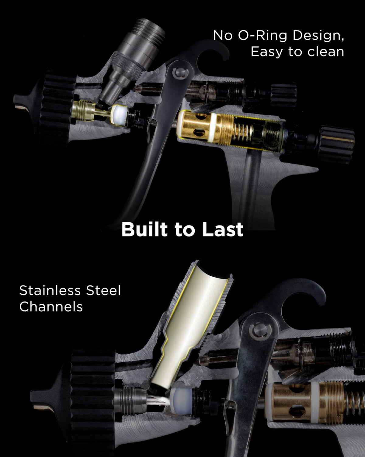 InoKraft Drizzle Pro LVLP spray gun basecoat finishing for controlled color detail.