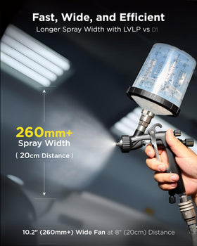 InoKraft Drizzle Pro LVLP spray gun 1.3C nozzle for smooth clear coat application.
